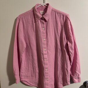 Artizia Wilfred Free Pink Button Up Blouse